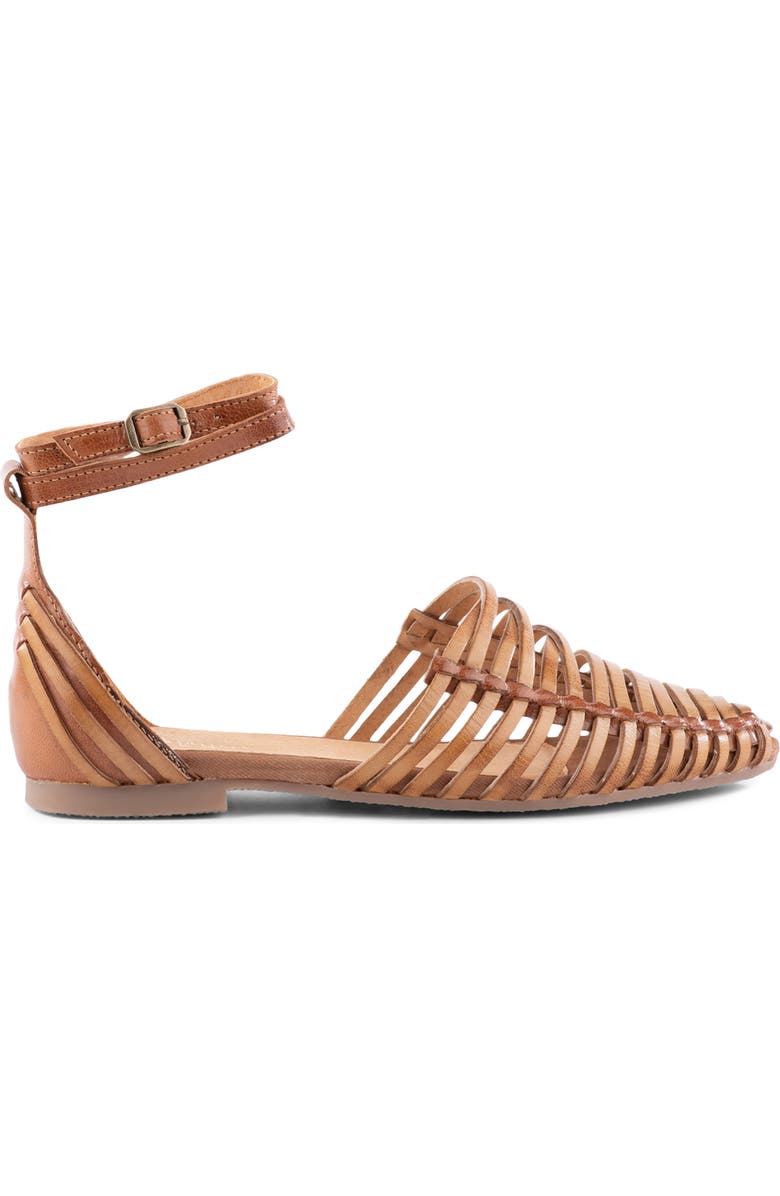 Seychelles Trinket Ankle Strap Flat, Alternate, color, Cognac