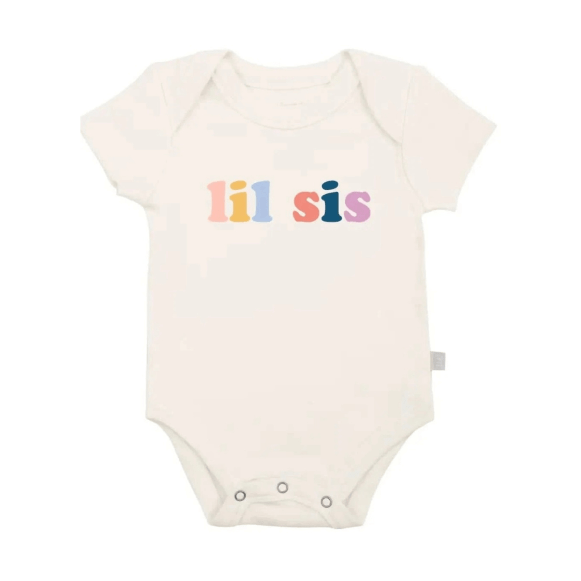 Finn + Emma Organic Baby Graphic Bodysuit | Lil Sis - Off White, 9-12M