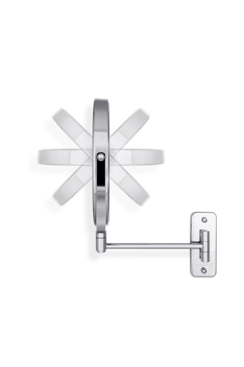 Wall Mounted Makeup Mirror with 8X/1X Magnifications, Alternate, color, Chrome