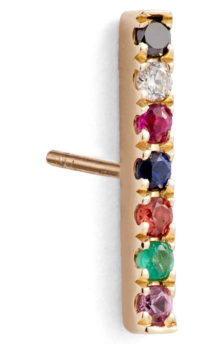 EF Collection Diamond Rainbow Bar Stud Earrings, Alternate, color,