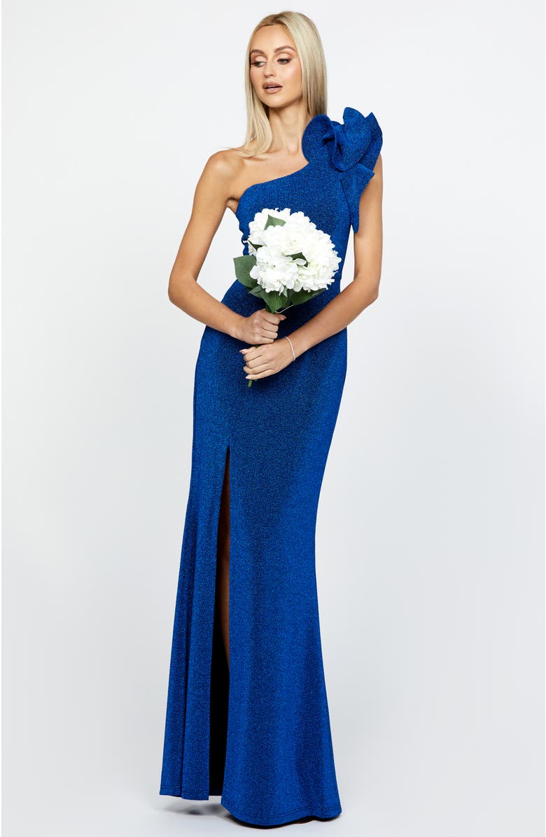 Bariano Kristi One Shoulder Gown, Alternate, color, 