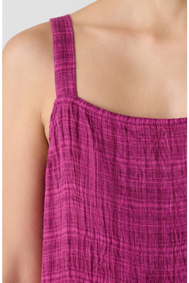 Square Neck Organic Linen Dress, Alternate, color, SANGRIA