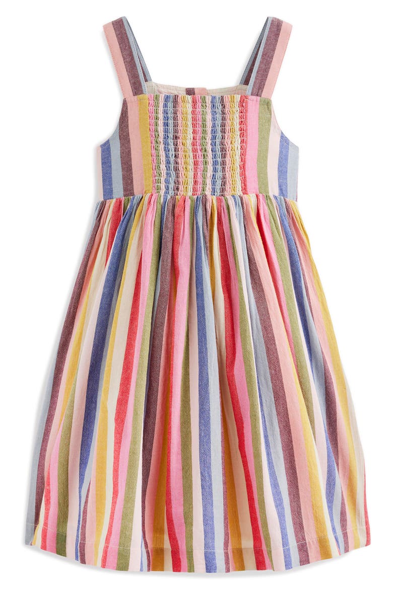 Remy Button Front Cotton Sundress, Alternate, color, PINK/ GREEN MULTI STRIPE