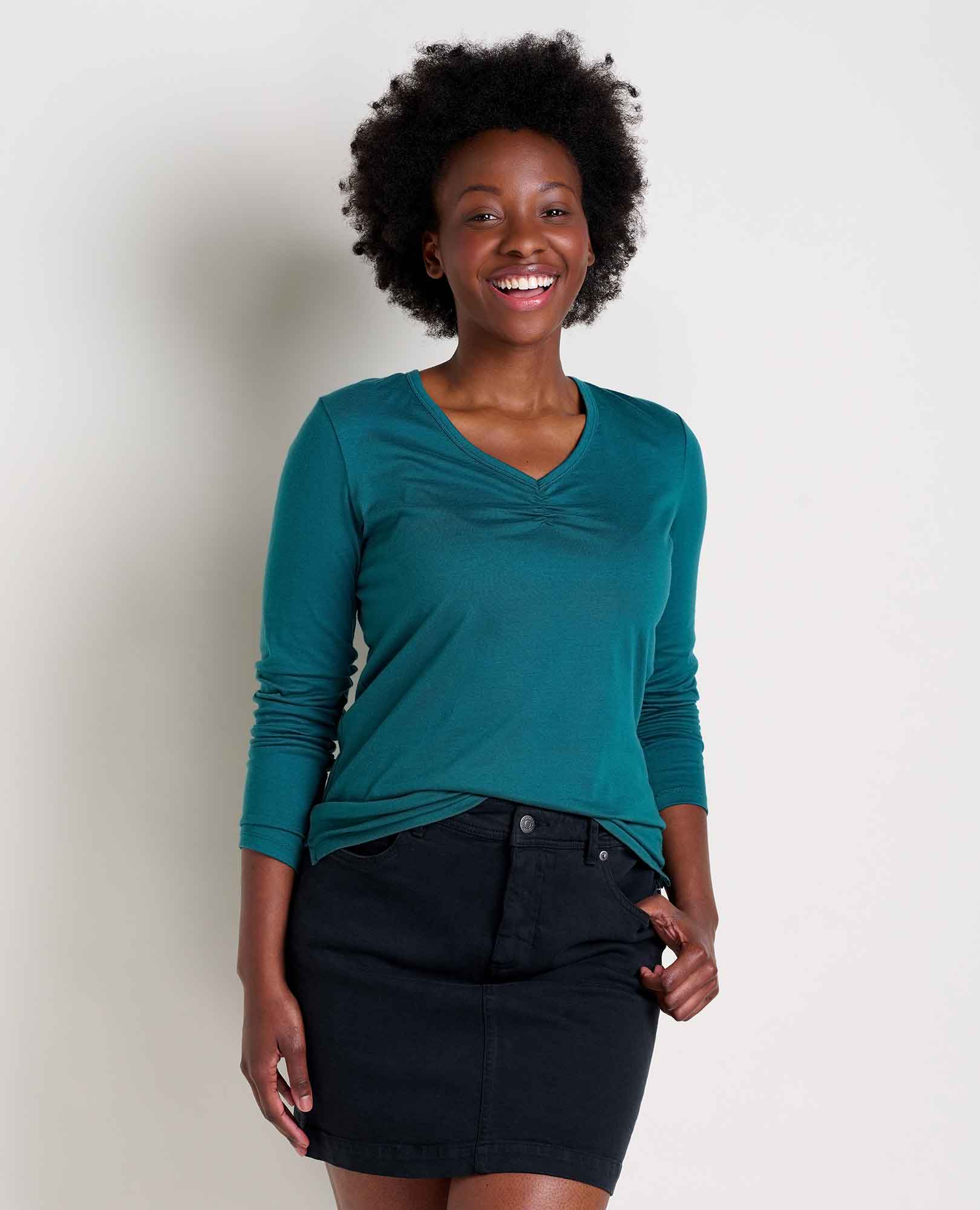 Toad And Co Toad & Co Rose Long Sleeve Tee In Blue