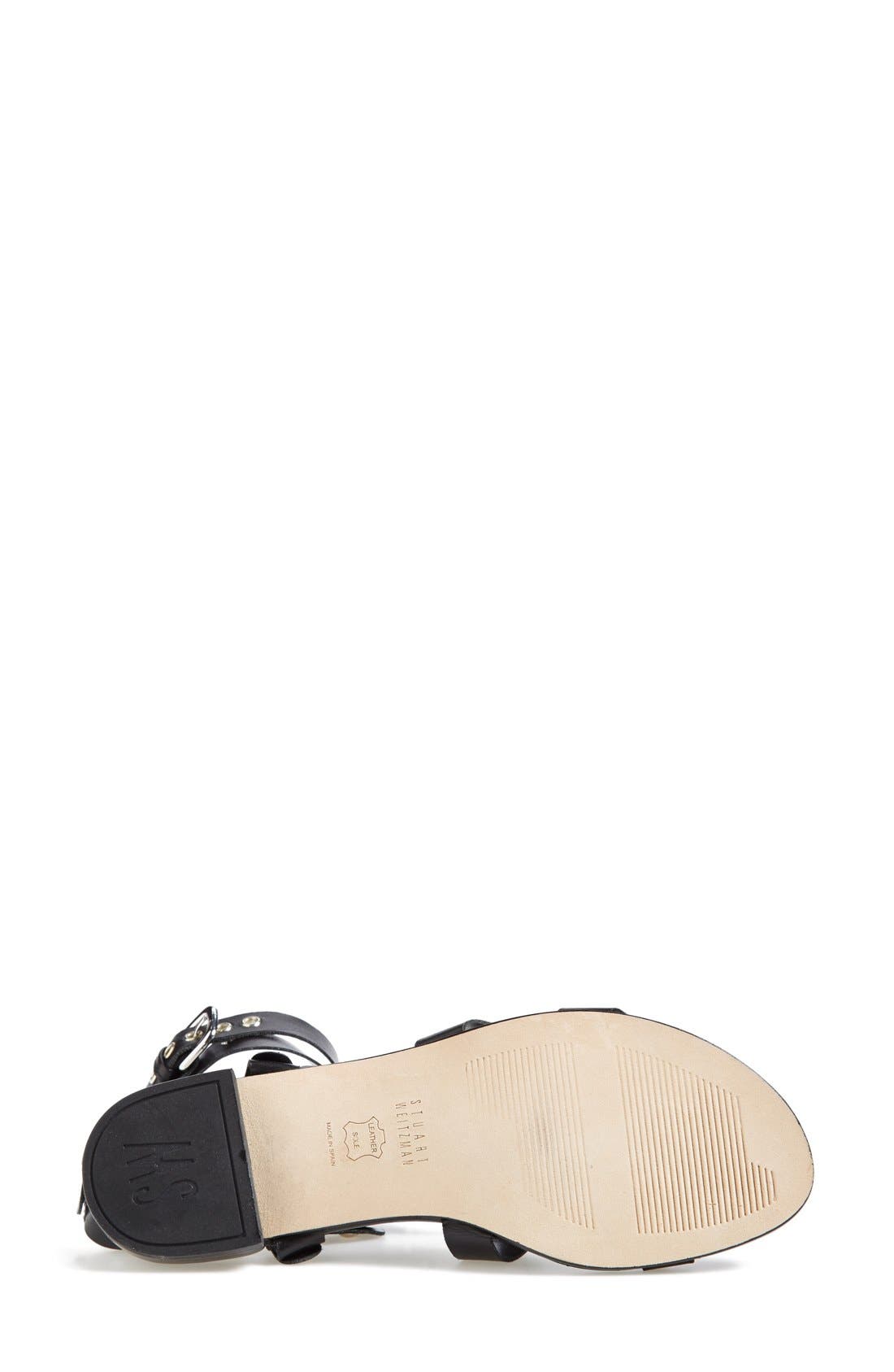 Stuart Weitzman 'On the Run' Leather Sandal, Alternate, color, 