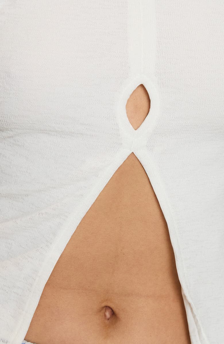 Princess Polly Lantau Front Slit Tank, Alternate, color, White