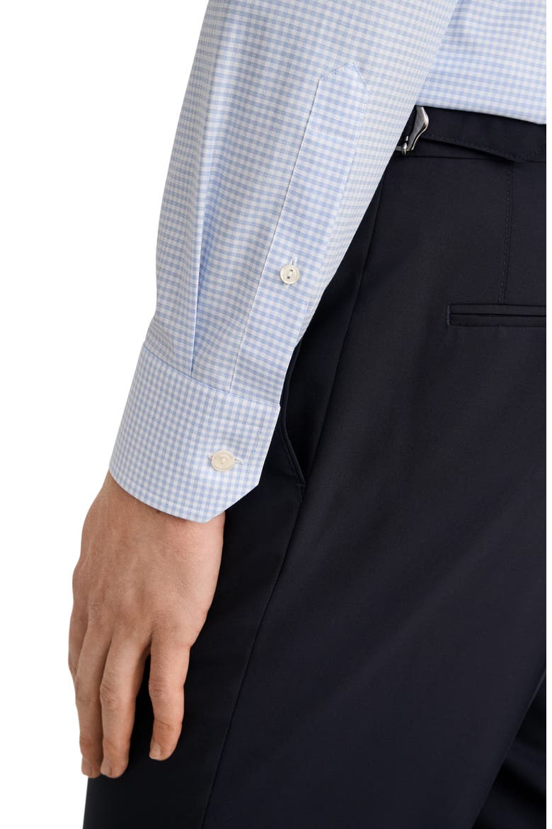 Slim Fit Checked Shirt, Alternate, color, LIGHT BLUE