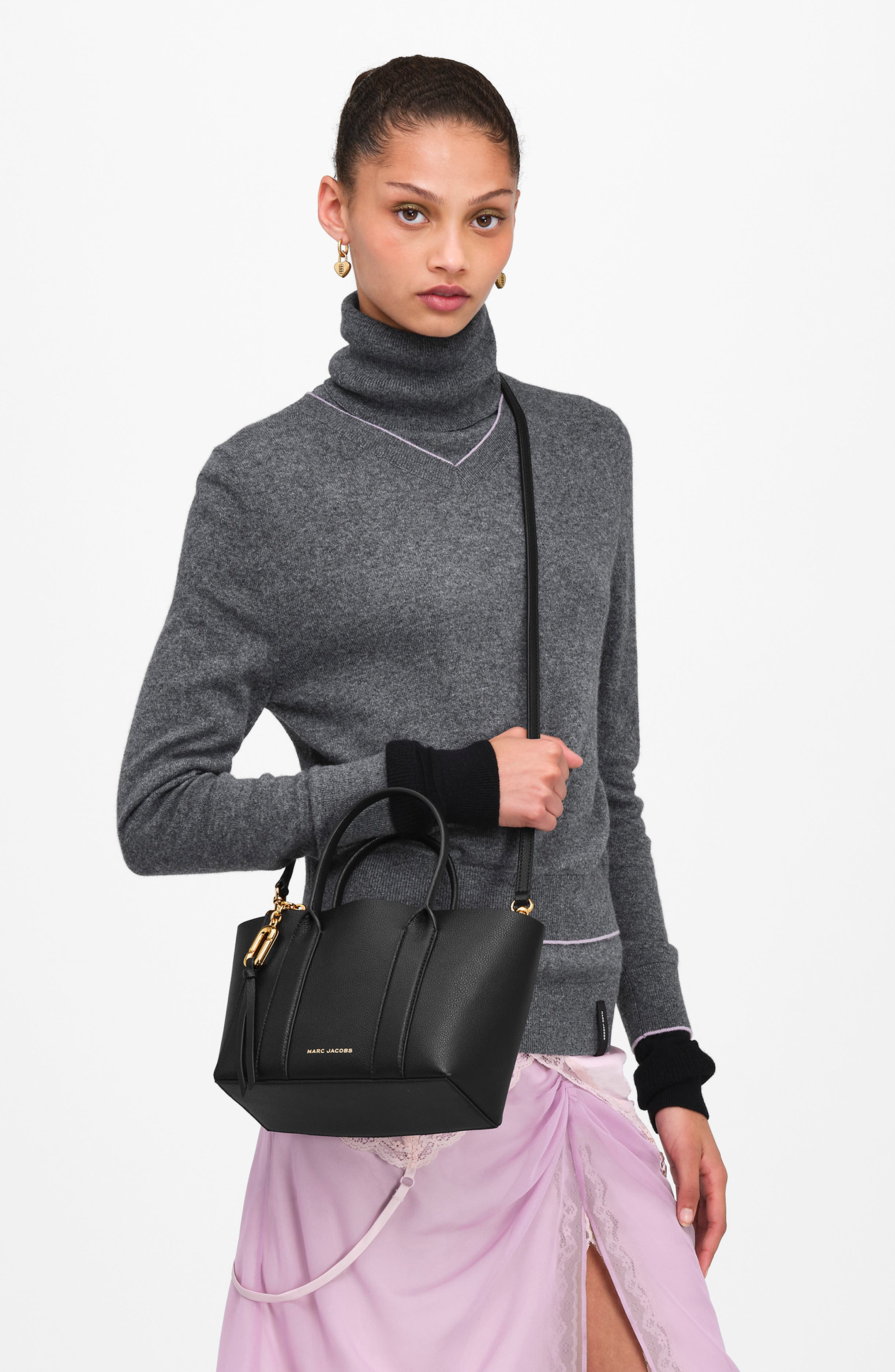 Scene Small Work Tote, Alternate, color, BLACK