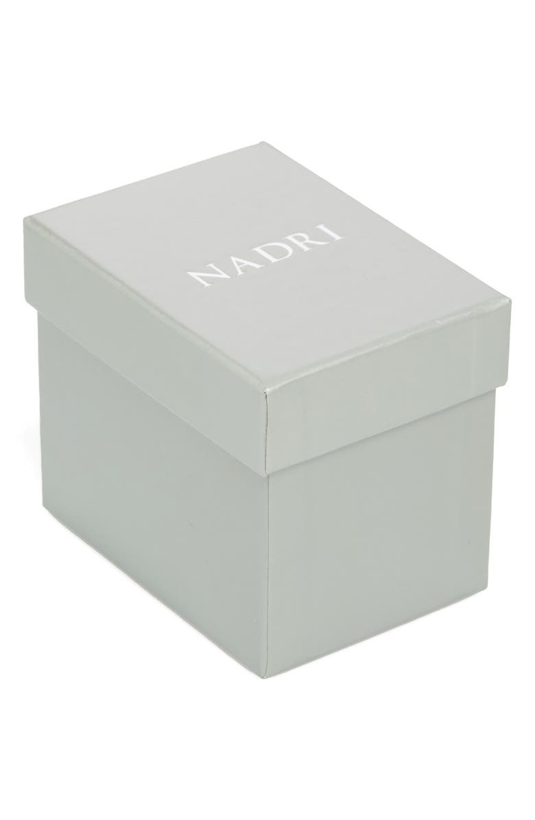 Nadri Sweetpea Cubic Zirconia Hinged Bangle Bracelet, Main, color, Rhodium