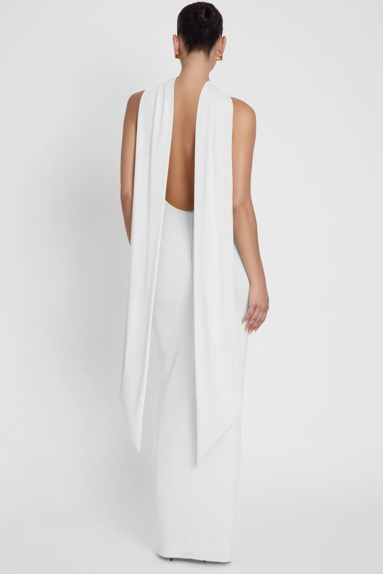 Alaia Drape Maxi Dress, Alternate, color, White