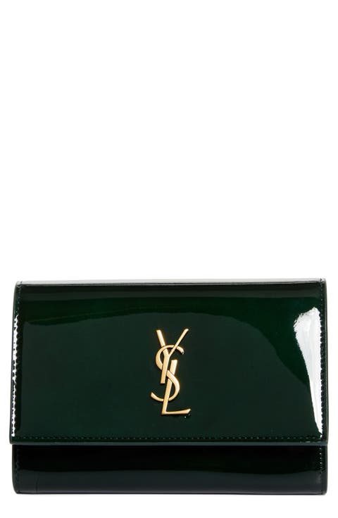 Sunset ostrich crossbody bag Saint Laurent Green in Ostrich
