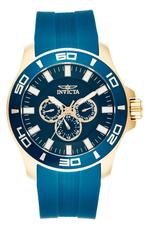 Pro Diver Quartz Silicone Strap Watch, 40mm x 14mm