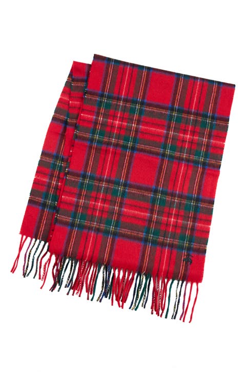 Wool & Cashmere Plaid Scarf