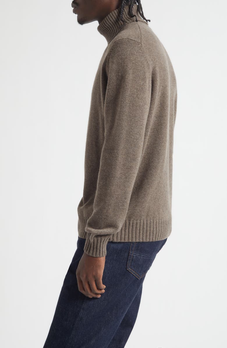 Thom Sweeney Cashmere Turtleneck Sweater, Alternate, color, Mid Brown