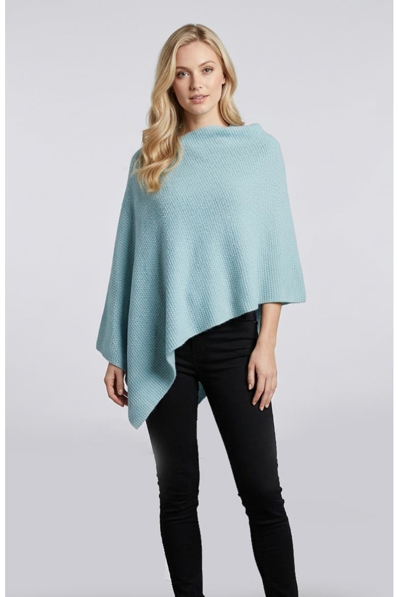 Cowl neck poncho, Main, color, BLUE HAZE