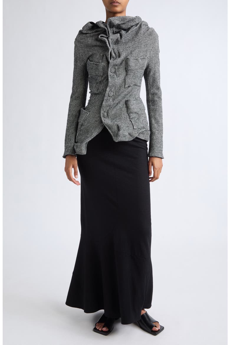 Twisted Wool Blend Jacket, Alternate, color, HOUNDSTOOTH
