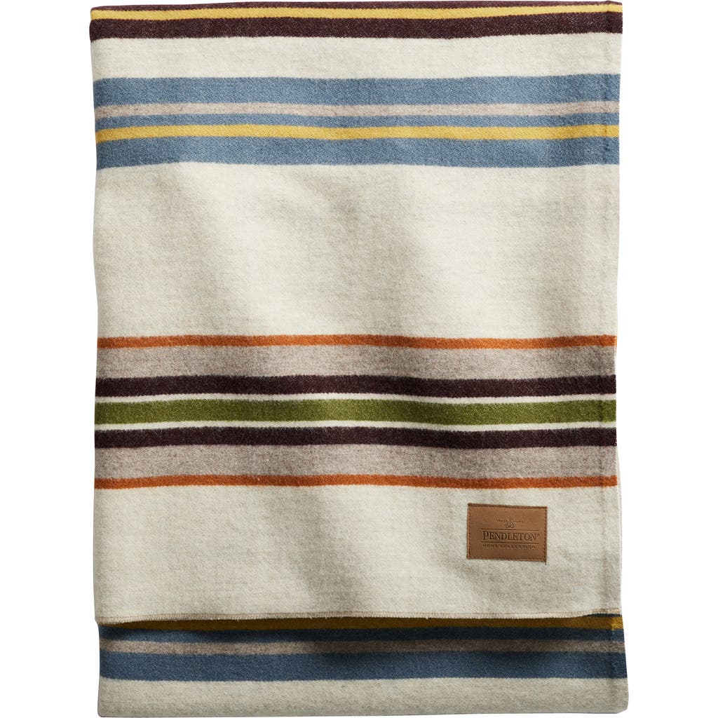 Pendleton Bridger Stripe Wool Blanket In Multi