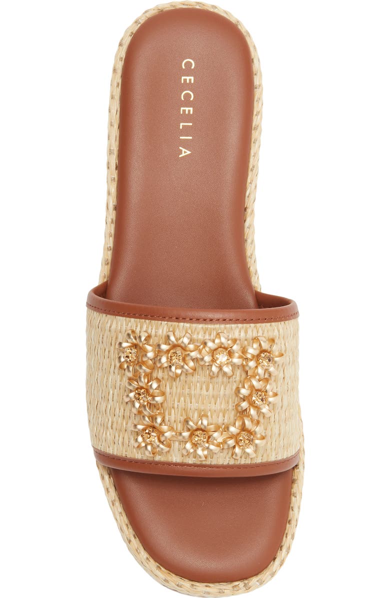 Cecelia New York Generous Platform Wedge Sandal, Alternate, color, Natural