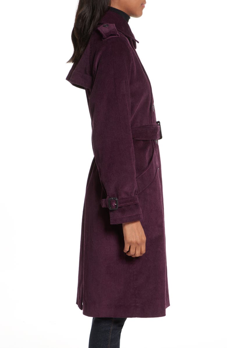 Rebecca Minkoff Ferry Double Breasted Corduroy Trench Coat, Alternate, color, 