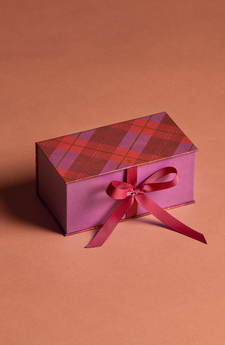 Spring & Mulberry Embellished Holiday Collection Date Sweetened Dark Chocolate Bars 5-Piece Gift Box, Alternate, color, Red