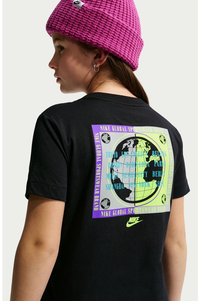Kids' Graphic Cotton T-Shirt, Alternate, color, BLACK