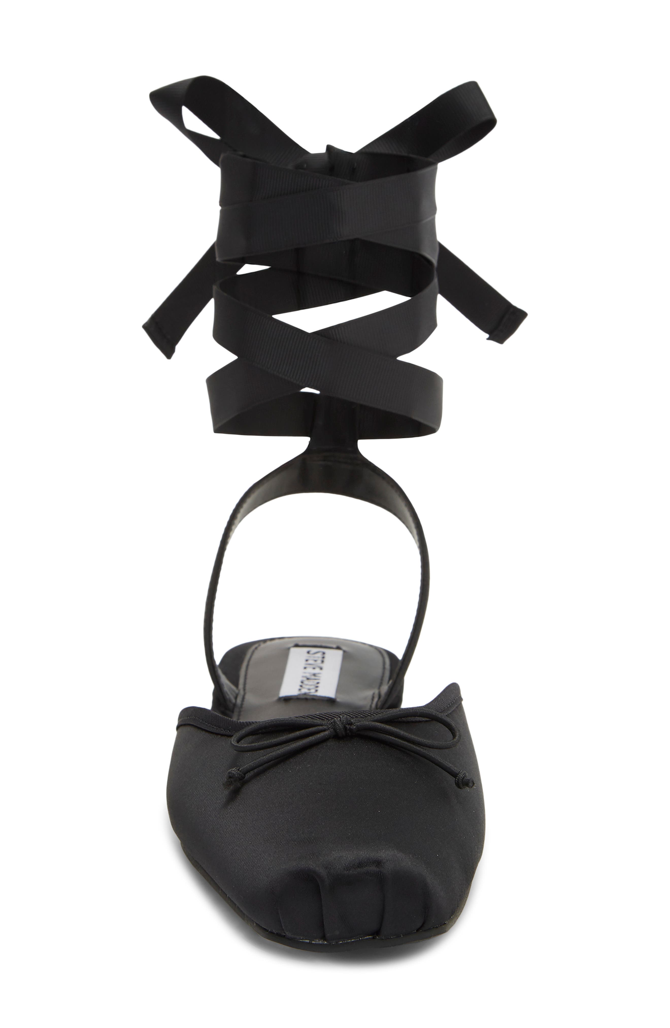 Scarletta Ankle Tie Ballet Flat, Alternate, color, BLACK SATIN