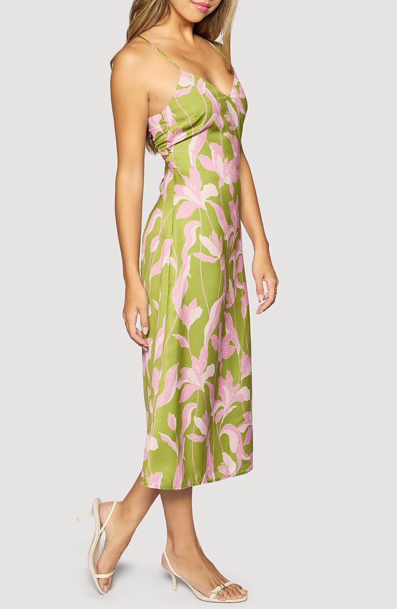 Lost + Wander Floral Alcazar Midi Sundress, Alternate, color, Green-Floral