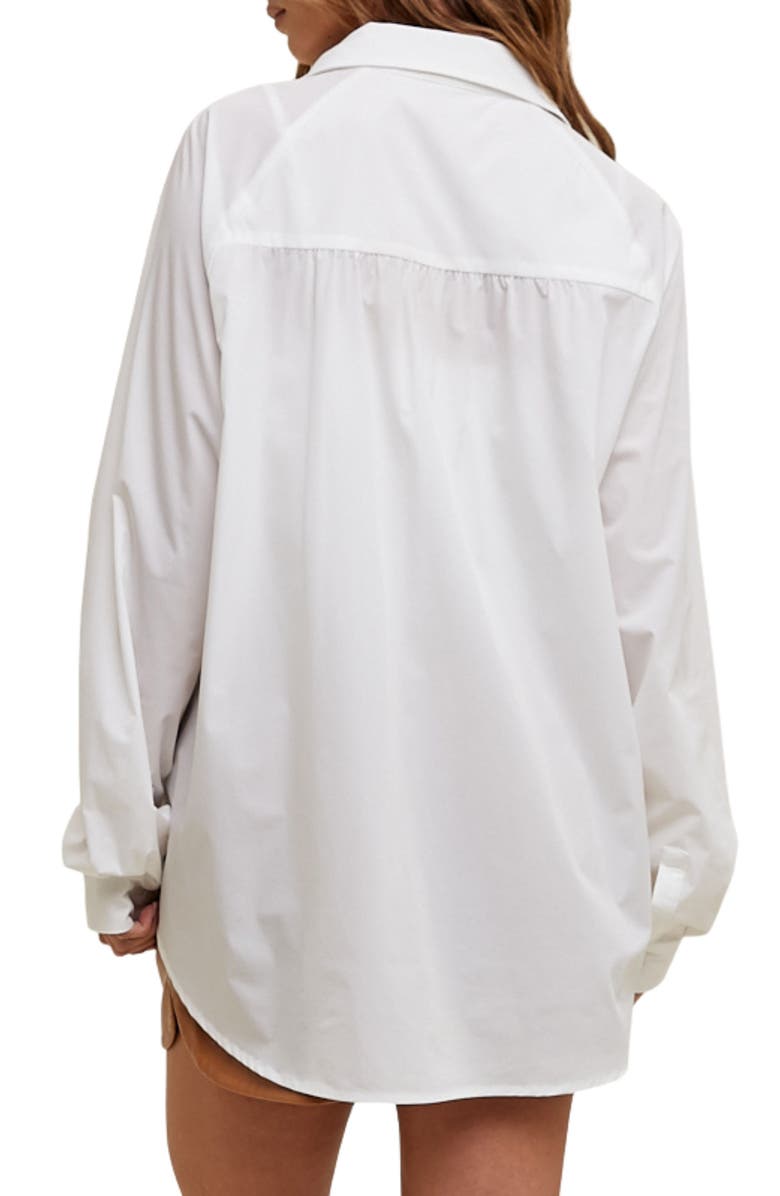 WISHLIST Oversize Long Sleeve Button-Up Shirt, Alternate, color, Ivory