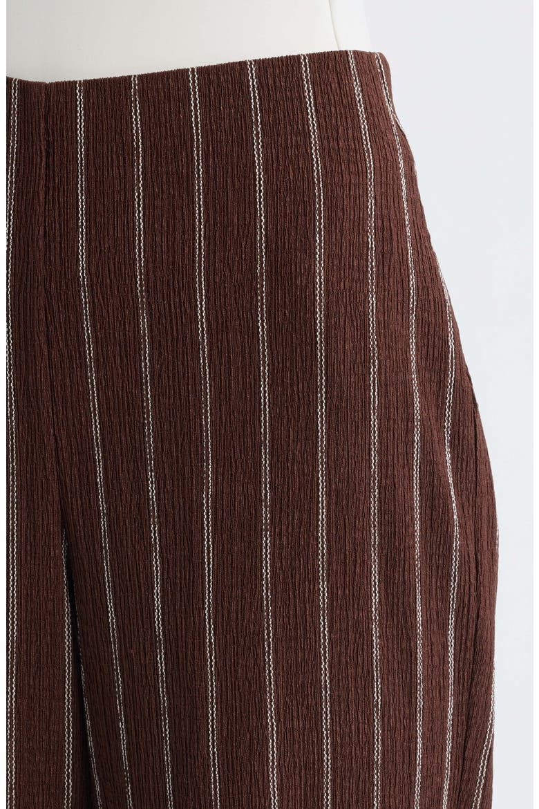 Wide Leg Crop Pants, Alternate, color, DK CHOC/ WHT DV