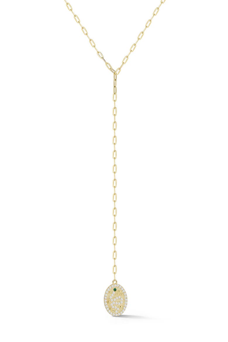 Cubic Zirconia Snake Y-Necklace, Main, color, GOLD