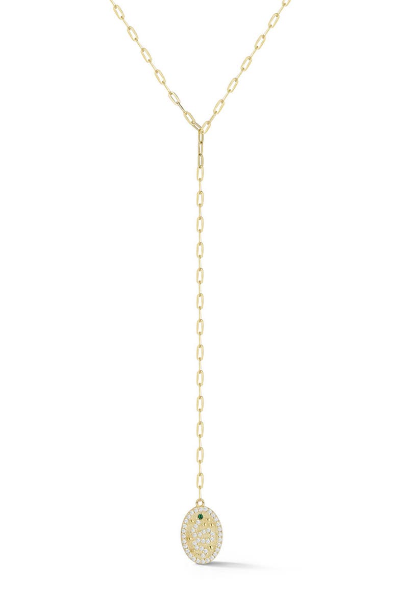 SPHERA MILANO Cubic Zirconia Snake Y-Necklace, Main, color, Gold