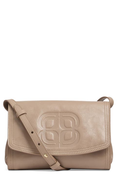 Dana Embossed Leather Crossbody Bag