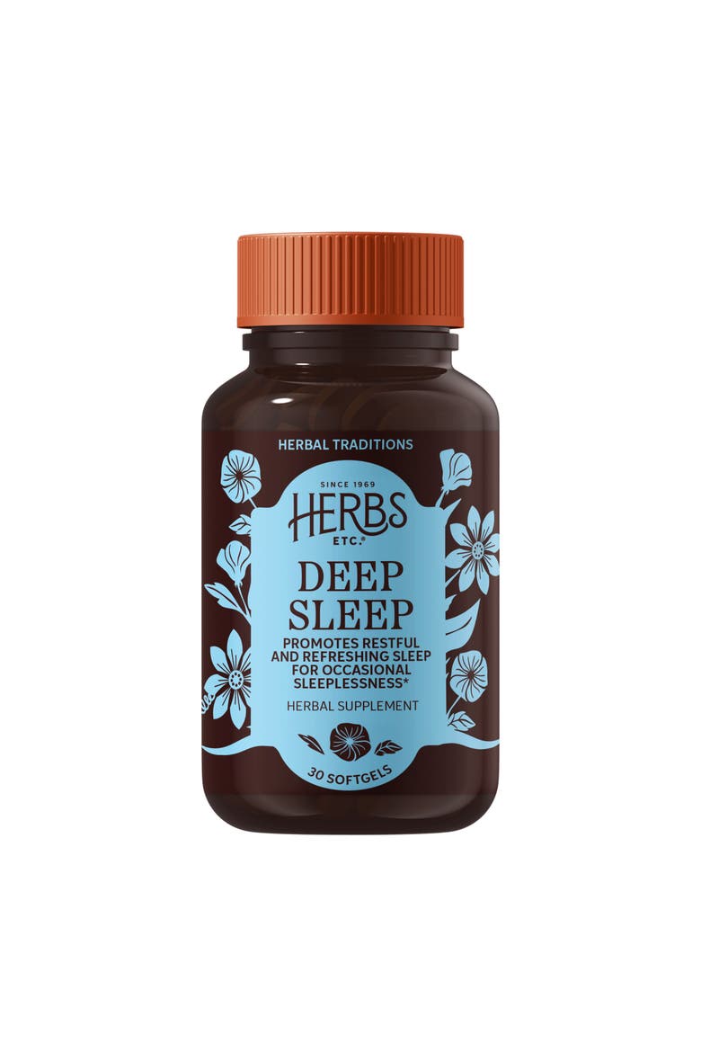 Deep Sleep Softgels - Herbal Sleep Support Supplement - Rest & Calming Support with Passionflower, Chamomile & Lemon Balm - 30 Softgels, Main, color, No Color