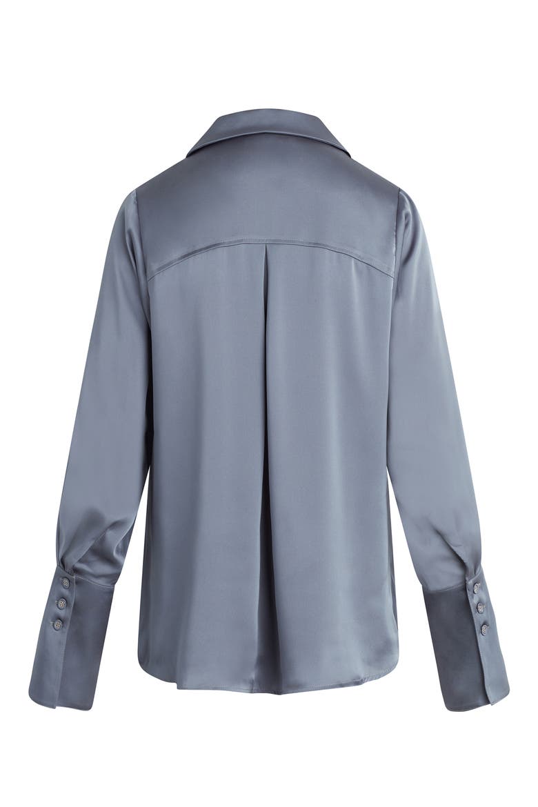 The Lily Button-Up Shirt, Alternate, color, DK SLATE