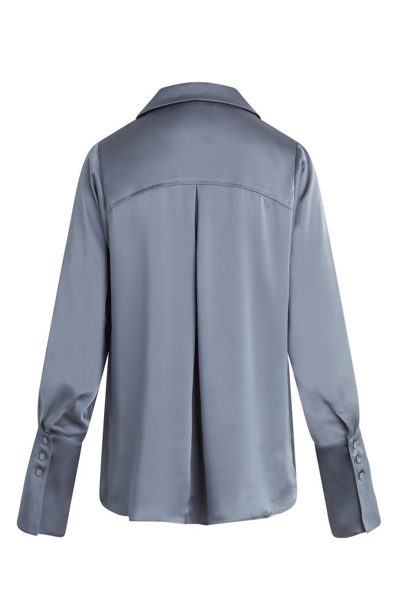 Favorite Daughter The Lily Button-Up Shirt, Alternate, color, Dk Slate