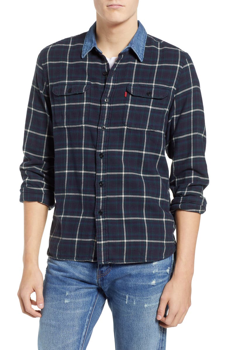 Levi's<sup>®</sup> x Justin Timberlake Slim Fit Flannel Worker Shirt, Main, color,