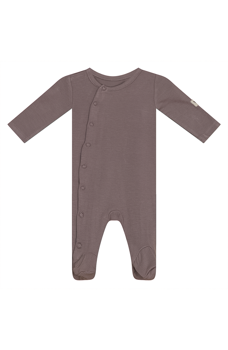 Bebe Bella Snap Down Jersey Romper, Main, color, Mink