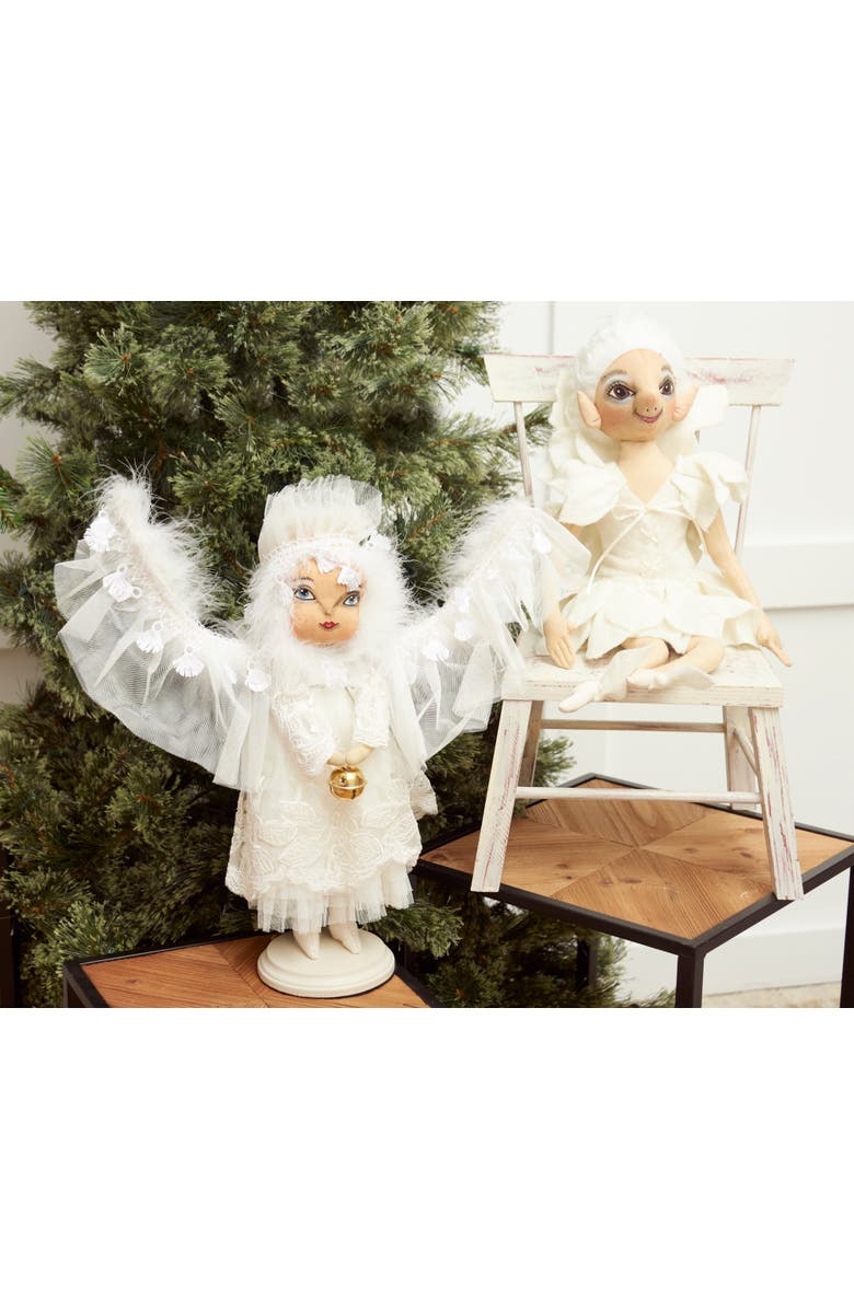 Gallerie II Fae Snowflake Fairy Joe Spencer Gathered Traditions Christmas Art Doll Figure, Alternate, color, White