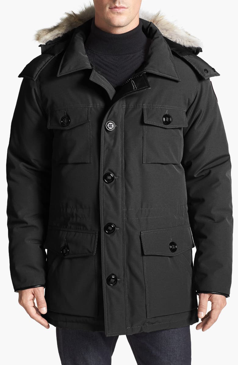 Canada Goose 'Banff' Slim Fit Parka with Genuine Coyote Fur Trim, Main, color, 