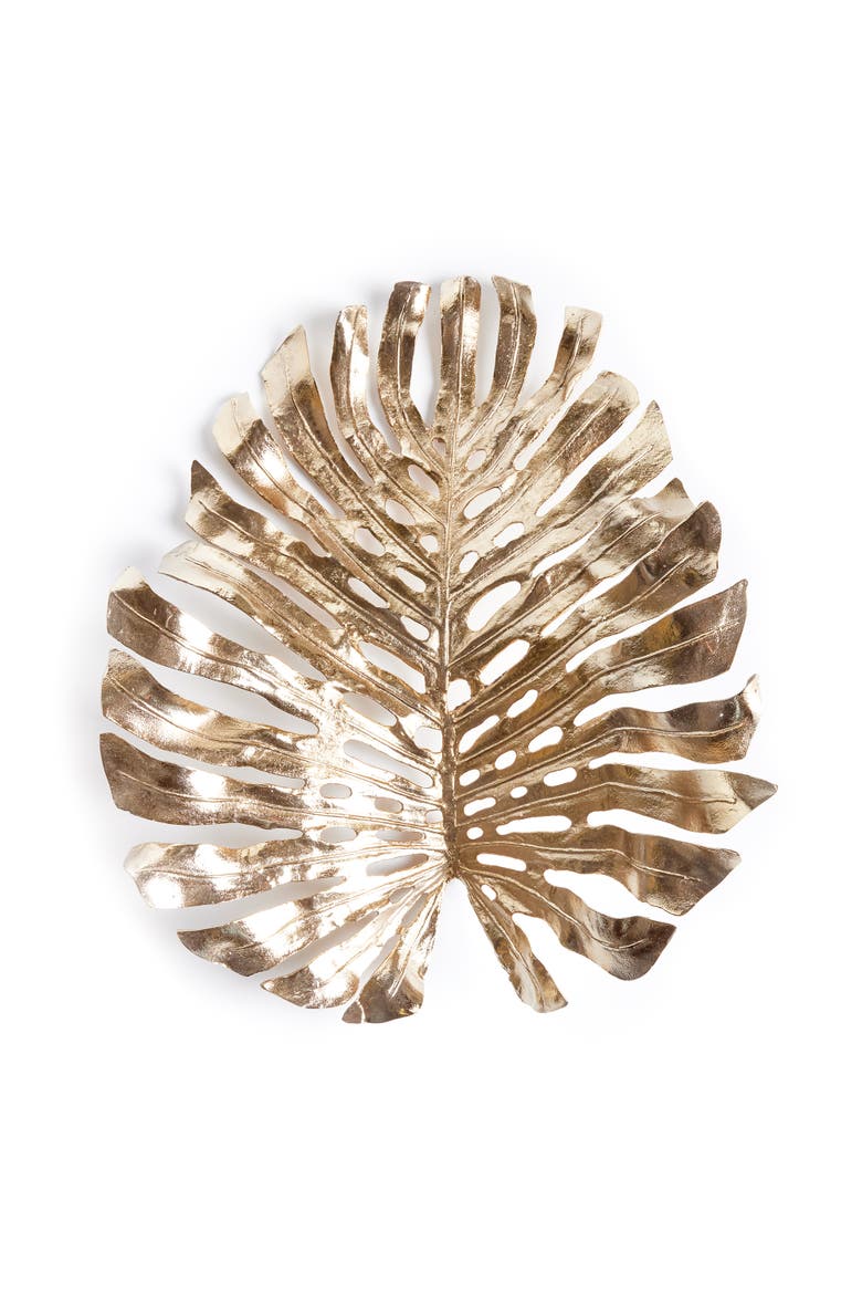 Monstera Wall Art, Main, color, Gold