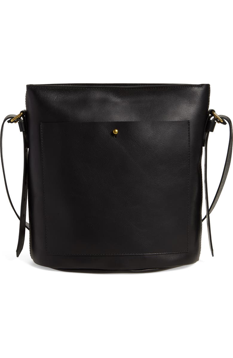 Madewell The Transport Leather Bucket Bag, Main, color,
