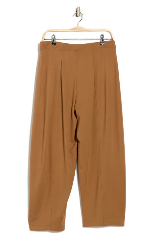 Max Studio Ponte Barrel Pants In Brown