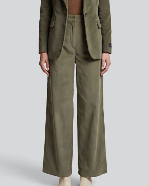 Womens Velvet High-rise Pant