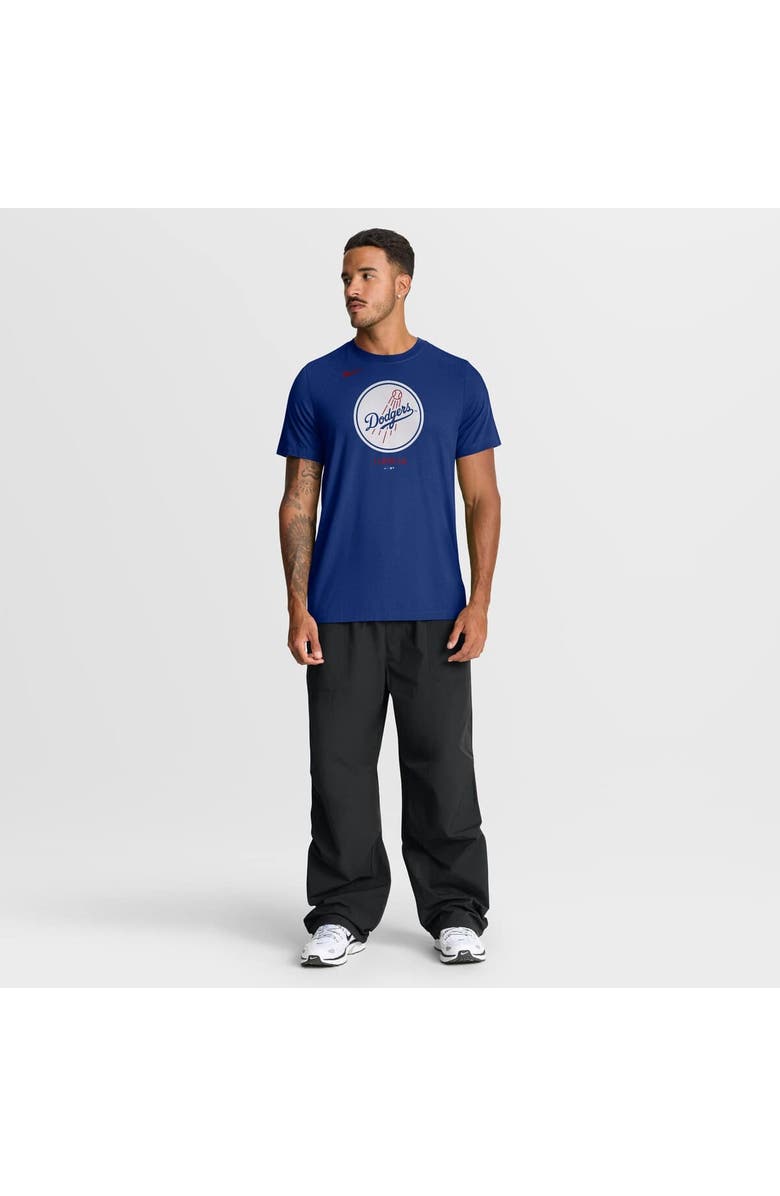 Nike Men's Nike  Royal Los Angeles Dodgers Tri-Blend Logo T-Shirt, Alternate, color, Royal