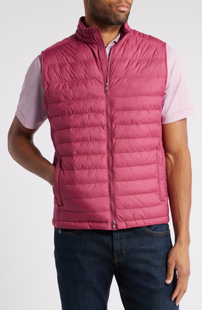 Peter Millar All Course Quilted Vest, Alternate, color, Pomegranate