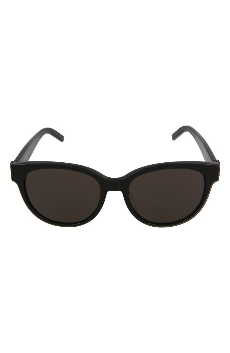 Saint Laurent 55mm Round Sunglasses, Main, color,