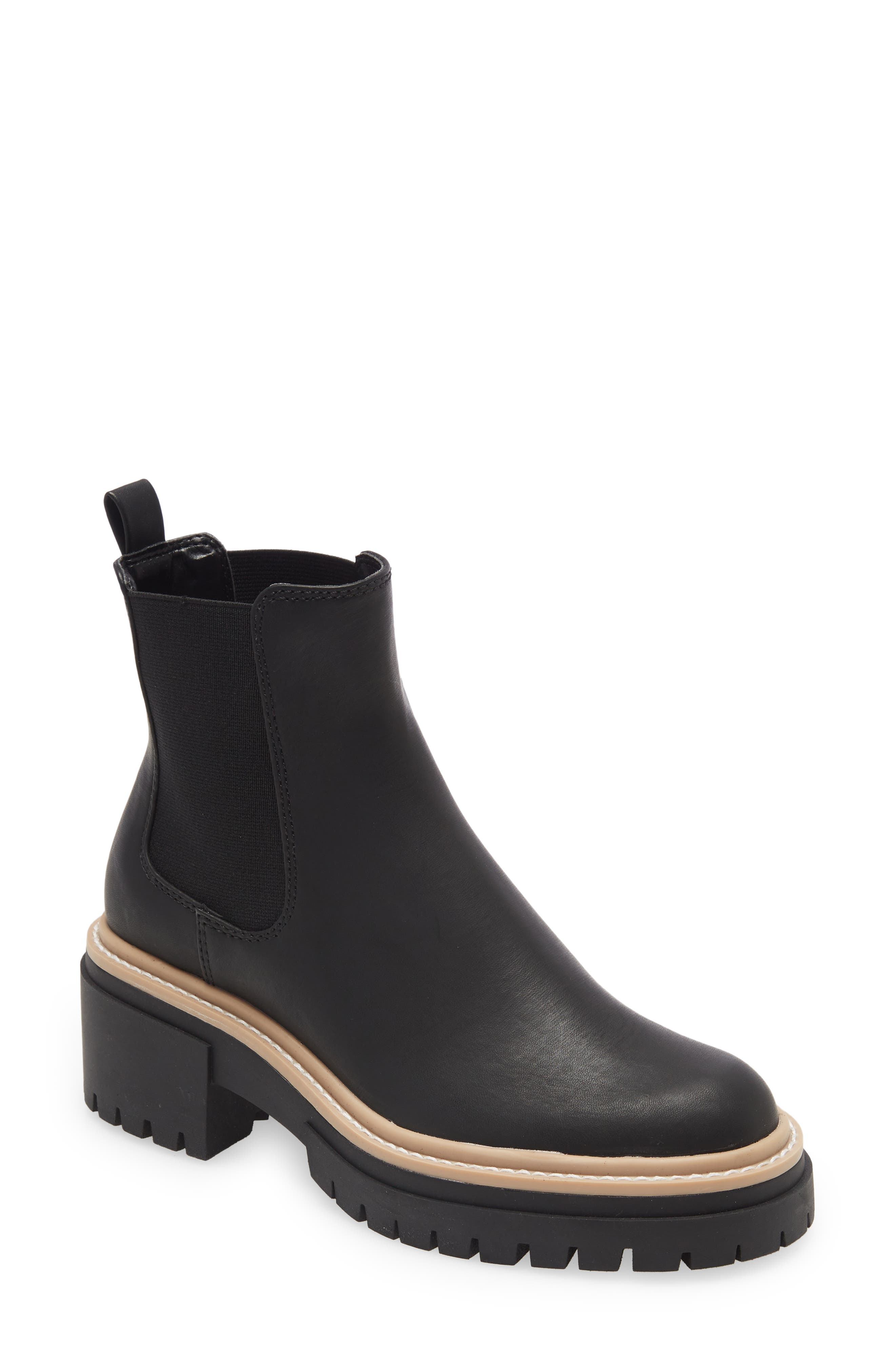 Open Edit Mira Lug Sole Chelsea Bootie, Main, color, 