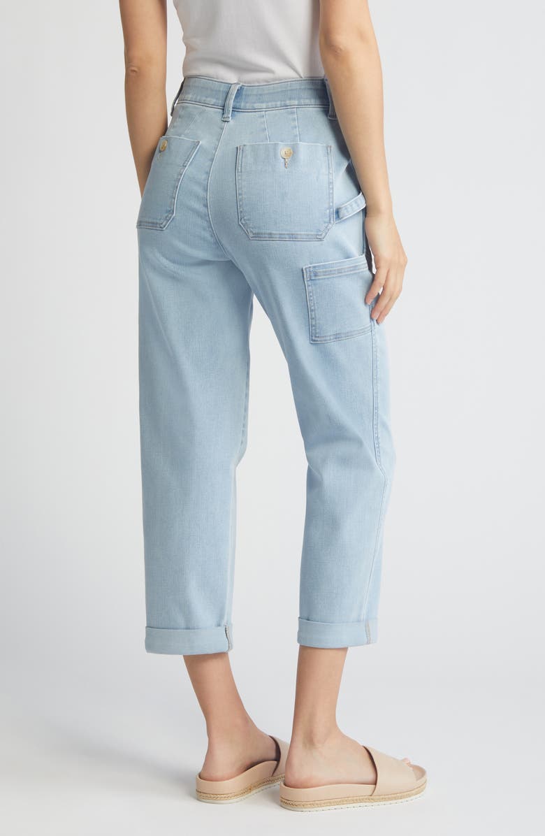 Wit & Wisdom 'Ab'Solution Cuff Straight Leg Jeans, Alternate, color, Light Blue