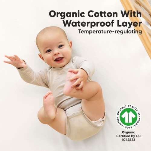 Keababies 2-pack Soothe [protect+] Waterproof Crib Sheets In White