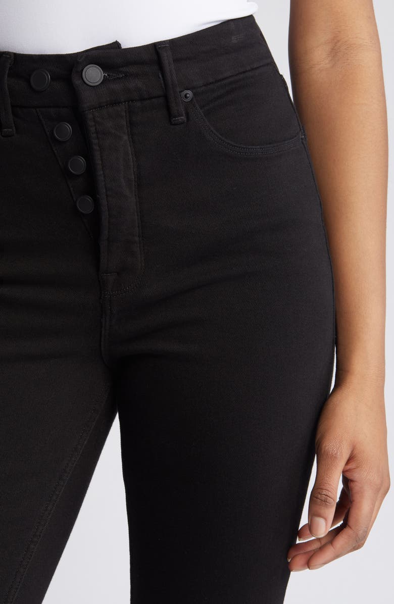 Good American Good Icon Super Compression Straight Leg Jeans, Alternate, color, Black001